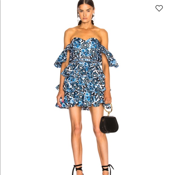 Caroline Constas embroidered offthe shoulder dress - Picture 3 of 5